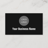 Logo voor beheerassistent zwarte pictogrammen visitekaartje (Achterkant)