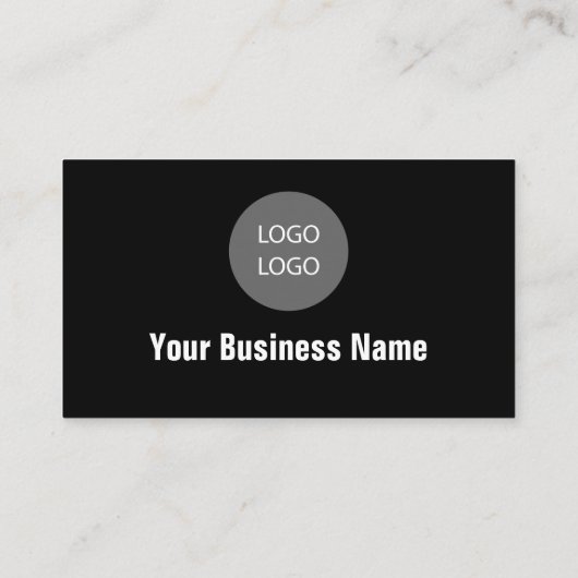 Logo voor beheerassistent zwarte pictogrammen visitekaartje (Achterkant)