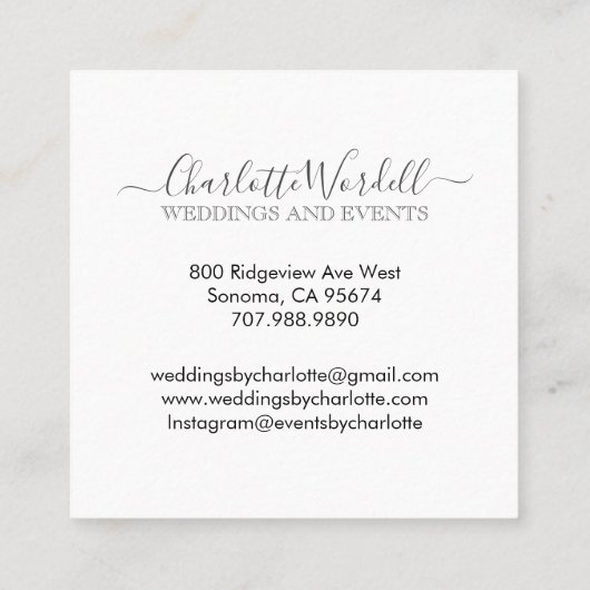 Logo voor bindingspanner vierkante visitekaartje (Achterkant)