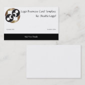 Logo voor Black and Gold Moon Planet Visitekaartje (Voorkant / Achterkant)