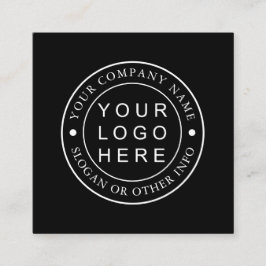Logo voor Black and White Custom Company Vierkante Visitekaartje