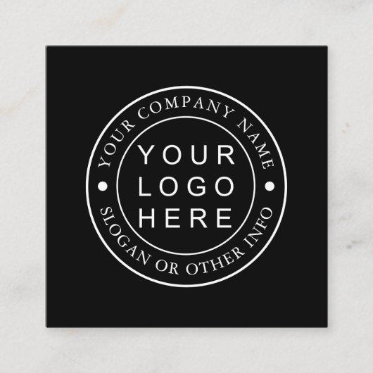Logo voor Black and White Custom Company Vierkante Visitekaartje (Voorkant)
