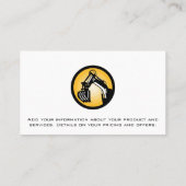 Logo voor bouwmachines | Gesneden Houten Boten Visitekaartje (Achterkant)