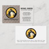 Logo voor bouwmachines | Staal Visitekaartje (Voorkant / Achterkant)