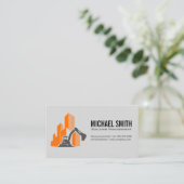 Logo voor bouwvoertuigen en gebouwen visitekaartje (Staand voorkant)