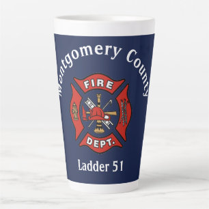 Logo voor brandweer latte mok