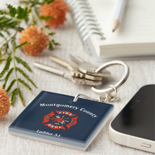 Logo voor brandweer sleutelhanger