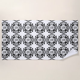 Logo voor brandweerverlichting strandlaken