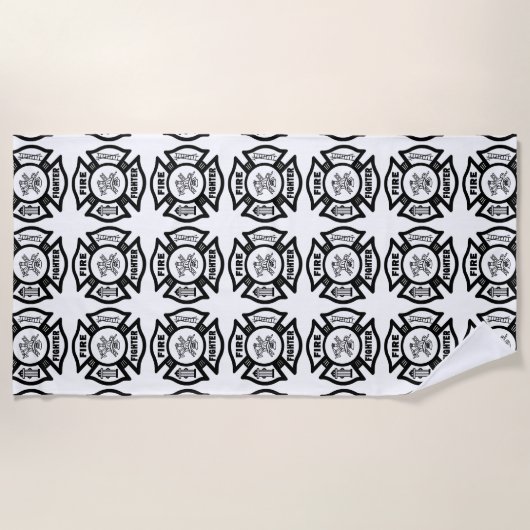 Logo voor brandweerverlichting strandlaken (Voorkant)