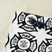 Logo voor brandweerverlichting strandlaken (In situ)