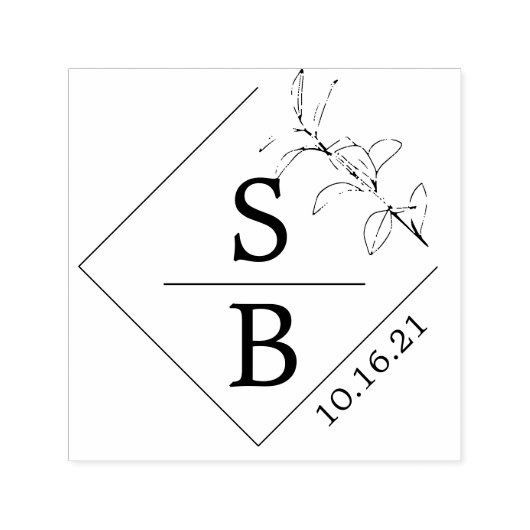 Logo voor bruiloft zelfinktende stempel (Design)