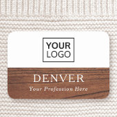 Logo voor bruin hout naamplaatje