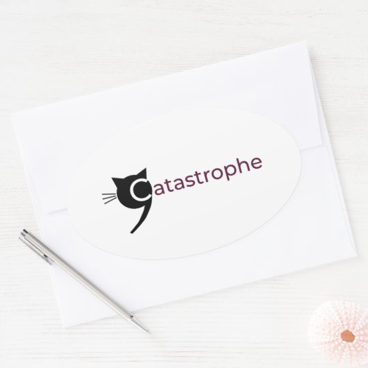 Logo voor catastrofes ovale sticker (Envelop)