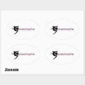 Logo voor catastrofes ovale sticker (Vel)