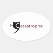 Logo voor catastrofes ovale sticker (Voorkant)