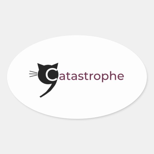 Logo voor catastrofes ovale sticker (Voorkant)