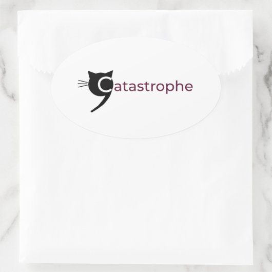 Logo voor catastrofes ovale sticker (Tas)