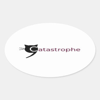 Logo voor catastrofes ovale sticker