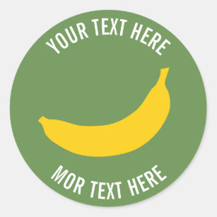 Logo voor citroengeel bananenfruit ronde sticker