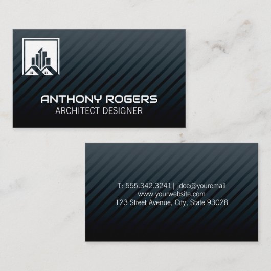 Logo voor commercieel onroerend goed visitekaartje (Voorkant / Achterkant)