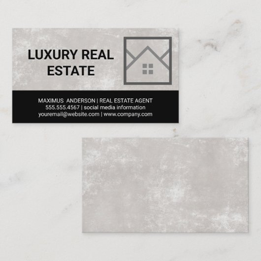 Logo voor commerciële residentiële gebouwen visitekaartje (Voorkant / Achterkant)