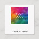 Logo voor Customer Modern Elegant Professional Com Vierkante Visitekaartje (Voorkant)