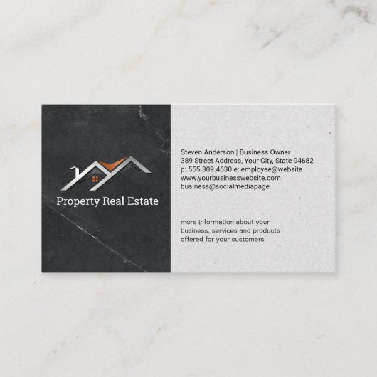 Logo voor dak van onroerend goed visitekaartje (Voorkant)