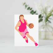 Logo voor dames basketbal briefkaart (Staand voorkant)