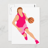 Logo voor dames basketbal briefkaart (Voorkant / Achterkant)