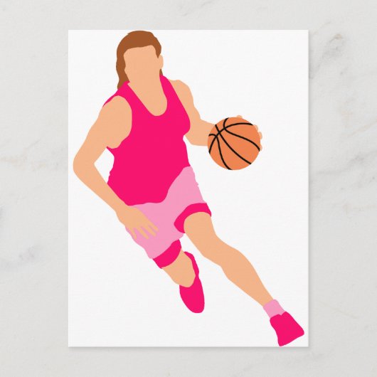 Logo voor dames basketbal briefkaart (Voorkant)