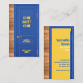 Logo voor de agent van onroerend goed visitekaartje (Voorkant / Achterkant)