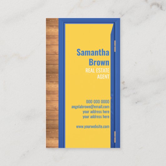 Logo voor de agent van onroerend goed visitekaartje (Achterkant)