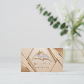 Logo voor de basiswaarden van onroerend goed voor  visitekaartje (Staand voorkant)