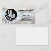 Logo voor de bouw van onroerend goed | Modern Kitc Visitekaartje (Voorkant / Achterkant)