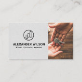 Logo voor de bouw van onroerend goed | Sleutels Be Visitekaartje (Voorkant)