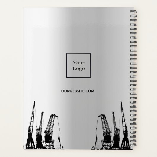 Logo voor de bouw van zilveren planner (Achterkant)