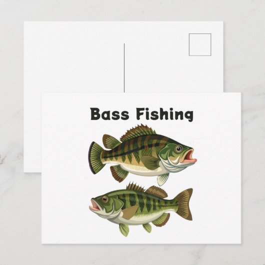 Logo voor de visserij op grootbekbaars briefkaart (Voorkant / Achterkant)