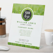 Logo voor eenvoudige gazonverzorgingsbedrijven Lan Reclamebord Met Voetstuk (Insitu)