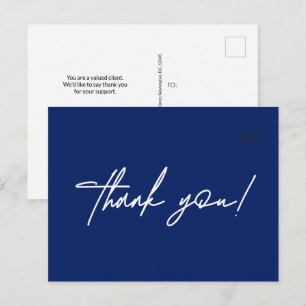 Logo voor eigen loodgietersbedrijf Eenvoudig Blauw Briefkaart
