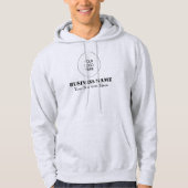 Logo voor en achter design afdrukbedrijf Mannen Hoodie (Voorkant)