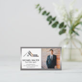 Logo voor Estate Agent | Zakelijk Man Visitekaartje (Staand voorkant)
