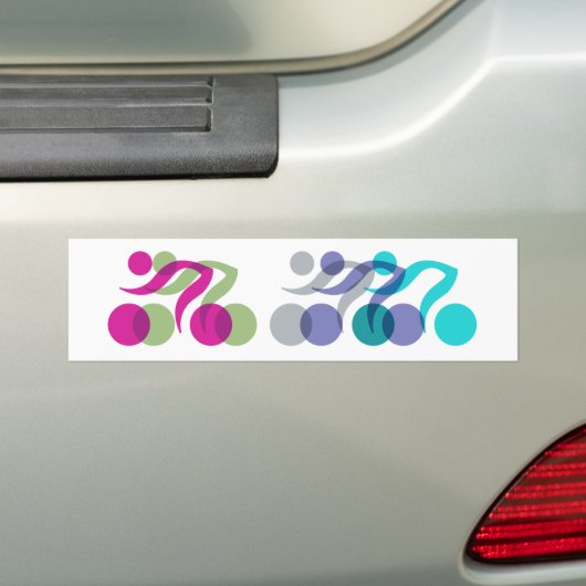 Logo voor fietsen bumpersticker (Op auto)