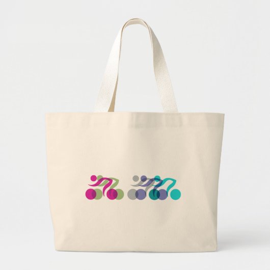 Logo voor fietsen grote tote bag (Voorkant)
