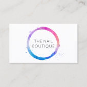 Logo voor gekleurde cirkel met meerdere kleuren, W Visitekaartje (Voorkant)