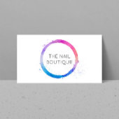 Logo voor gekleurde cirkel met meerdere kleuren, W Visitekaartje