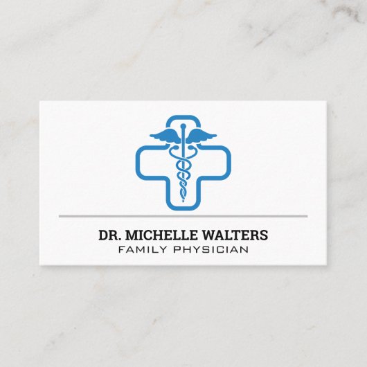 Logo voor geneeskunde en gezondheidszorg visitekaartje (Voorkant)