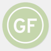 Logo voor gluten vrij voedsel merk veganistisch ronde sticker (Voorkant)