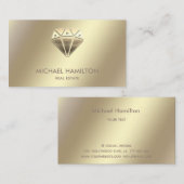 Logo voor gouddiamanten voor zakelijk onroerend go visitekaartje (Voorkant / Achterkant)