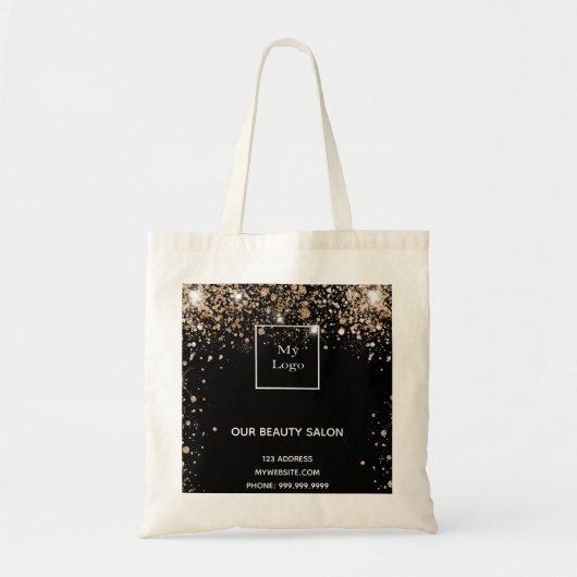 Logo voor goudglitter tote bag (Voorkant)