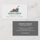 Logo voor grasmaaiers, Visitekaartje voor grasmach (Voorkant / Achterkant)